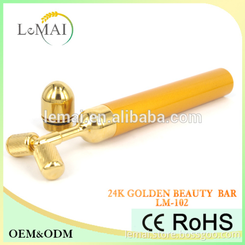Facial massager magic stick Portable 24K Golden Beauty Bar ,Personal Care golden massager bar beauty equipment